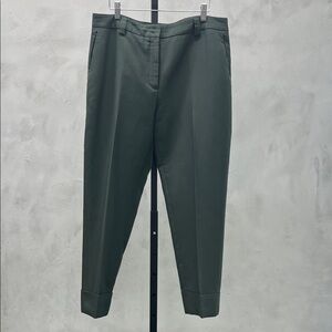 Akris Olive Piqué Cropped Pant